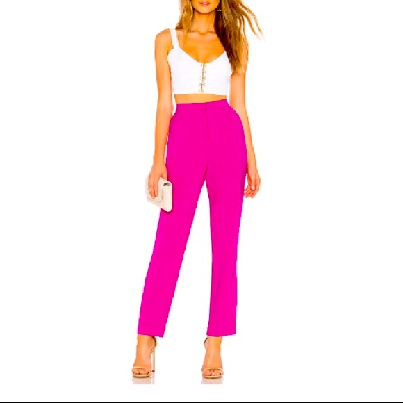 ENDLESS ROSE 🌹💕tapered leg bright pink pant - Picture 1 of 15
